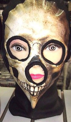 Beanie Full Face Smiling Skeleton Skull face mask costume halloween attire-New!