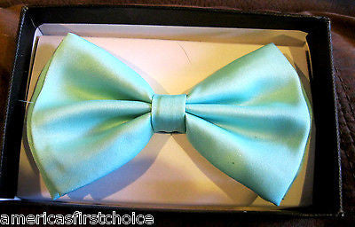 Unisex Men's MINT Green Classic Bow Tie Adjustable Unisex PreTied Bow Tie-New!