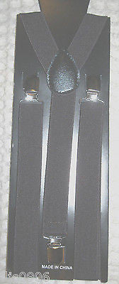 Coffee Dark Brown Y-Back Adjustable Suspenders Unisex,Men,Women Suspenders-New