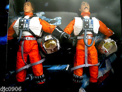 STAR WARS ACTION FIGURES WEDGE ANTILLES & BIGGS DARKLIGHTER 12" FIGURES-NEW!!!