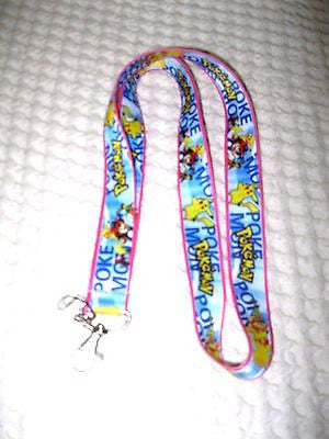 Pokemon Pikachu Yellow Lanyard ID Holder with Pokemon Pikachu Plush-Brand New!