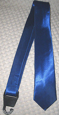 Solid Blue 57" Long x 3" Wide Neck tie & Blue Adjustable Bow Tie Combo Set!New