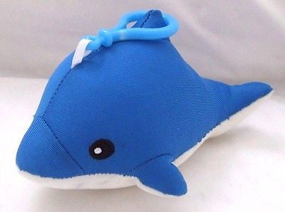 Snow Foam Micro Beads Dolphin Cushion/Pillow Backpack/Purse Clip-Brand New!