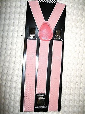 Unisex Light Rose Pink Y-Style Back Adjustable suspenders-New in Package!