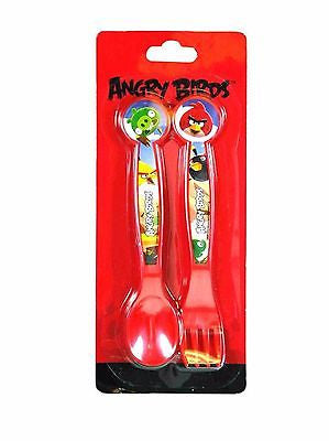 Rovio Angry Birds Red Flatware 2 forks and 2 spoons-Angry Birds Flatware-New!