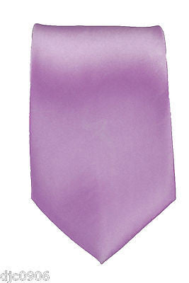 Unisex Wine Purple Silk Feel Neck tie 56" L x 3" W-Wine Purple Tie-New