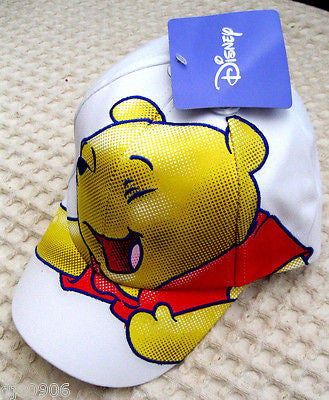 Disney Winnie the Pooh Embroidery Boys Girls White Baseball Cap-New with Tags!