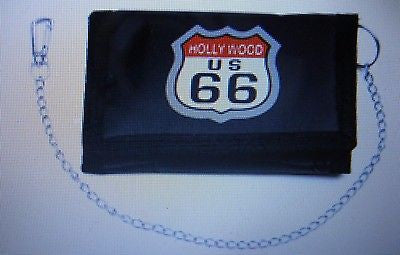 Unisex Hollywood Route 66 Black Wallet Unisex Men's 4.5" x 3" W-New in Package!