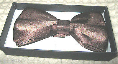 Solid Brown Adjustable Bow tie & Brown Y-Back Adjustable Suspenders Combo-New!v2