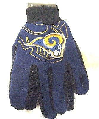 Saint Louis Rams NFL Raised Team Logo Licensed Sport Utility Gloves-New!