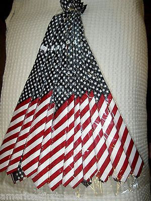 12 US Patriotic American Flag Red,White,Blue Unisex Men's Tie Necktie 57"Lx 3"W