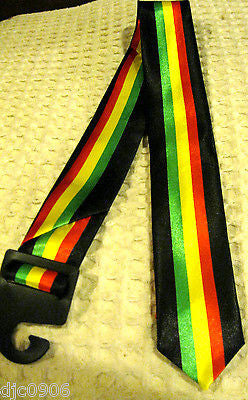 Unisex  Rasta Red,Yellow,Green Stripes Neck tie 57" L x 2" W-RASTA Neck Tie-NEW