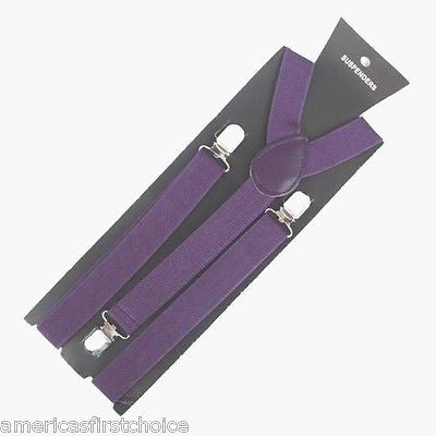 Unisex Burgundy Ruby Red Y-Back Style Back Adjustable suspenders-New in Package