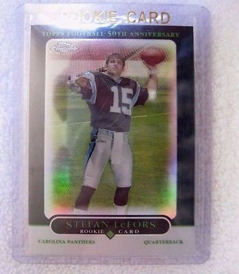 Stefan Lefors RC 2005 Topps Chrome Black Refractor Rookie #55/100-Panthers QB
