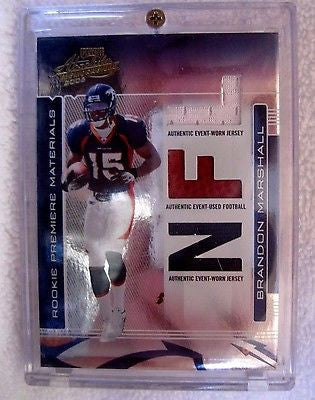 Brandon Marshall RC 2006 Playoff Absolute Memorabilia RPM Jersey/Ball-Broncos WR