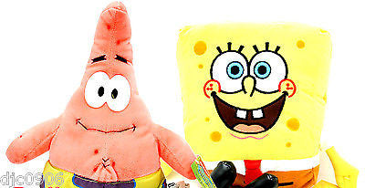 Spongebob + Patrick Star Fish 12" Plush Doll Soft Stuffed Toy Figures Combo-New!