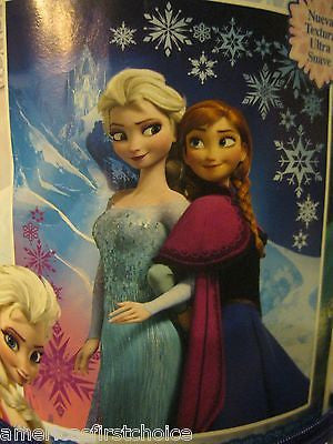 Disney Frozen Ultra Soft  Blue Blanket/Throw Frozen Hearts Anna and Elsa-New!!!