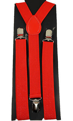 Unisex Men Women Teens RED Adjustable Y-Style Back suspenders-New in Package!