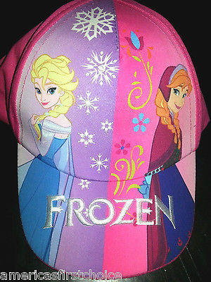 Disney Kids Girls Boys Frozen Elsa & Anna Kids Adjustable Baseball Cap/Hat-New!