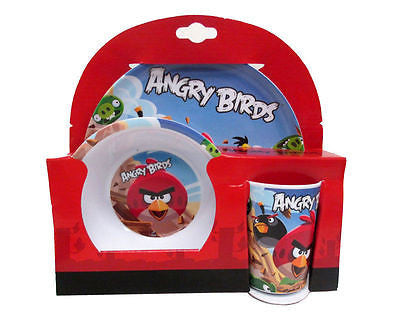 Angry Birds Mealtime Dinnerware Set Includes Plate Bowl and Cup by Angry Birds