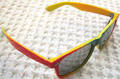 Unisex Rasta Red,Yellow,Green Wayfarer Glasses Sunglasses-New with Tags!