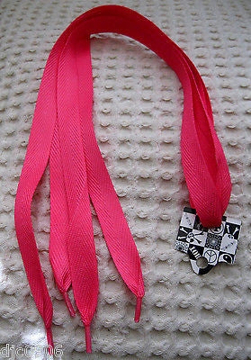 Premium Thick Solid Hot Pink Rockabilly Punk Shoe Laces Shoelaces-New w/Tags!