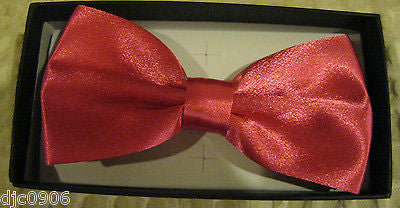 SOLID HOT PINK  ADJUSTABLE BOWTIE BOW TIE-NEW GIFT BOX!PINK BOW TIE