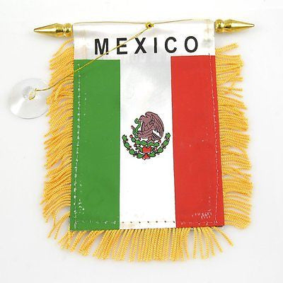 Mexico Flag Mexico Mini Banner-Mexico Mini Flag with Suction Cup-Brand New!