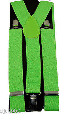 THICK 1 1/2" GREEN ARMY CAMO CAMOUFLAGE Adjustable Y-Style Back suspenders-New!