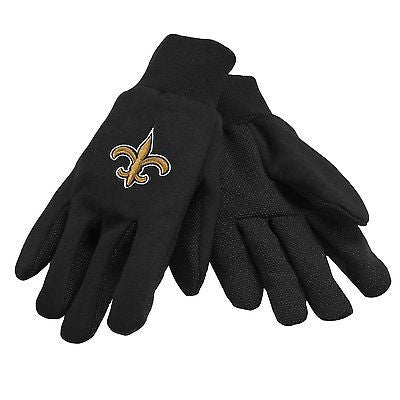 New Orleans Saints Black Team Logo Licensed NFL Sport Utility Gloves-New w/Tags!