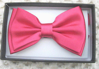 Pink Punker Lips on Black Adjustable Bow tie & Hot Pink Suspenders Combo Set-New