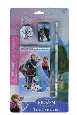 Disney Frozen Elsa & Anna 4-Piece Study Set-Brand New Factory Sealed!