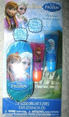 Disney Frozen 6 Count Fruity Flavor Shiny Lip Gloss Tube Set Olaf, Anna+Elsa-New