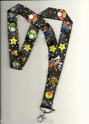 Nintendo Blue Mario Brothers Lanyard/Landyard ID Holder Keychain-New w/ Tags!