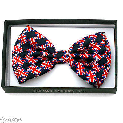 UK BRITISH/UNITED KINGDOM/ENGLAND RED,WHITE,BLUE ADJUSTABLE BOW TIE BOWTIE-NEW!1