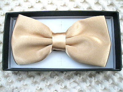 Champaign Beige Adjustable Adjustable Tuxedo Bow Tie -Bronze Adjustable Bow Tie