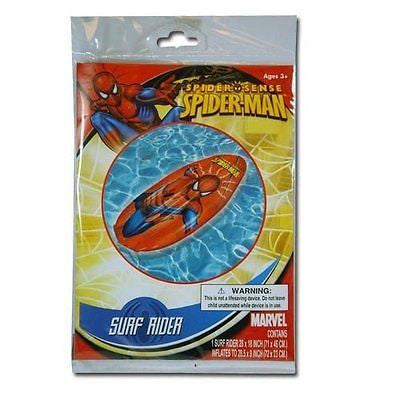 Spider-Man Spiderman 23.5" L X 13" W Inflatable Raft Surf Rider by Marvel-New!