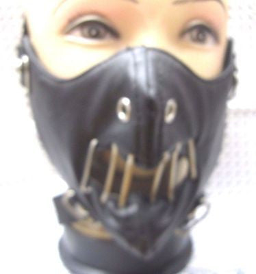 Hannibal Lector Black Wired Mouth Mask Motorcycle Goth Punk Bondage PaintBall-v2