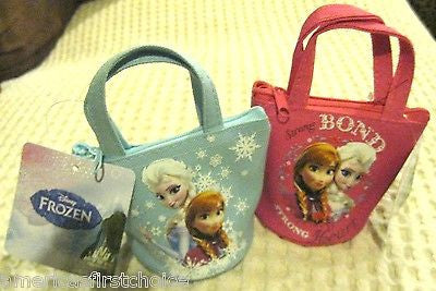 Disney Frozen Anna and Elsa Designer Tin Bucket Handle Purse Carrying Case-New!