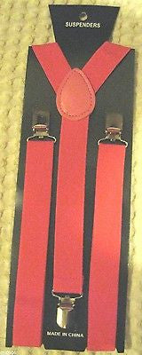 Unisex HOT PINK  Adjustable Y-Style Back suspenders-New!SOLID PINK  SUSPENDERS