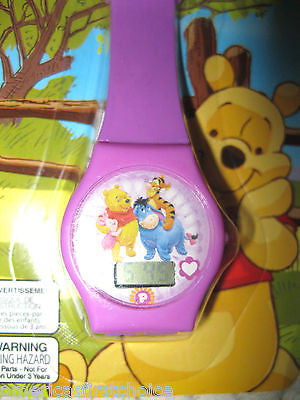 Disney 9" Winnie the Pooh,Eeyore,Piglet,&Trigger Purple LCD Watch-New in Pkge!