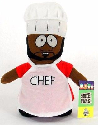 Chef with apron 10" South Park Plush Doll Soft Stuffed Toy Figure Nanco-New!