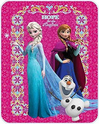 Frozen Hope Sisters Elsa & Anna and Olaf the Snowman Blanket/Throw-Brand New!