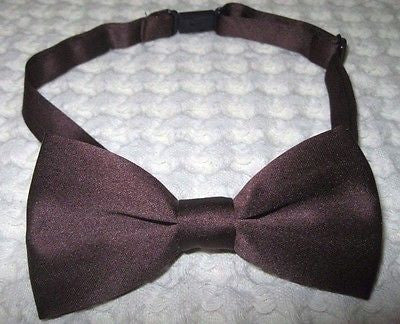 Kids Boys Girls Solid Cream Brown Adjustable Bow Tie-Children's Brown Bow tie