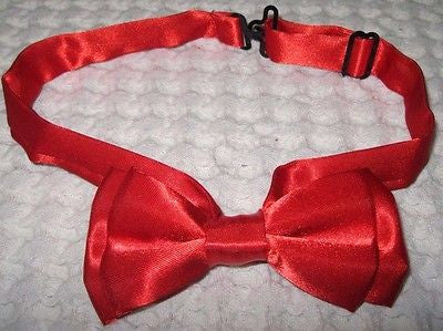 Kids Boys Girls Solid Red Two tier Adjustable Bow Tie-Children's Red Bow Tie-New