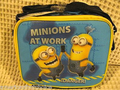 Despicable Me 2 Minions At Work 9.5" Lunch Box Lunch Bag+Minions Lanyard-All New