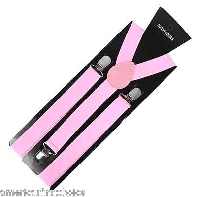 Unisex Deep Dark Black Y-Back Style Back Adjustable suspenders-New in Package