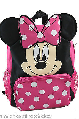 Minnie Mouse with Ears School 12" Backpack Back Pack by Disney-New with Tags!!