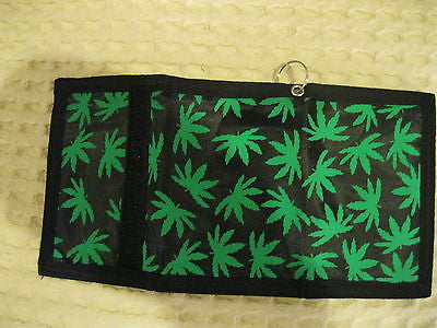 Unisex Men's Marijuana Weed Leaves Leaf Wallet & Bob Marley Tie-New in Package!