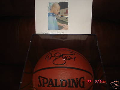Richard Jefferson Autographed Basketball & display case-Jefferson Auto Ball-New!